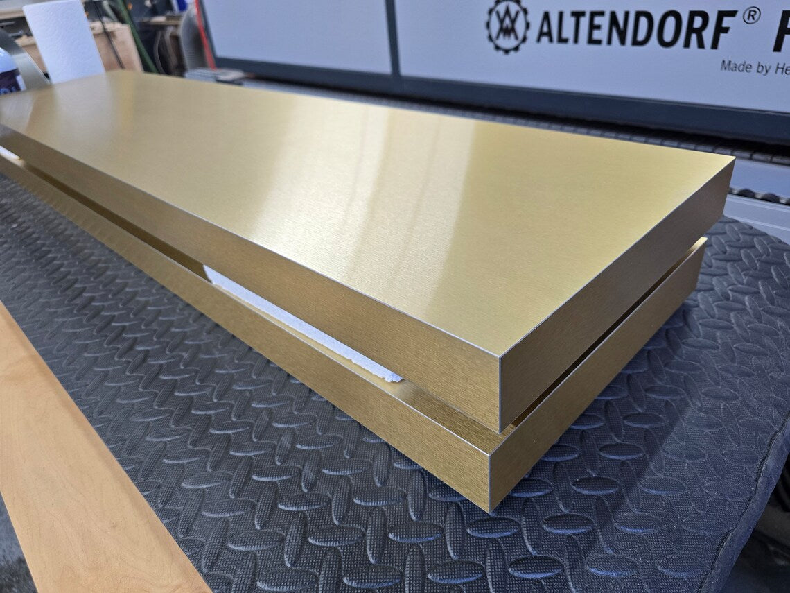 Modern Golden Laminated Floating Shelf