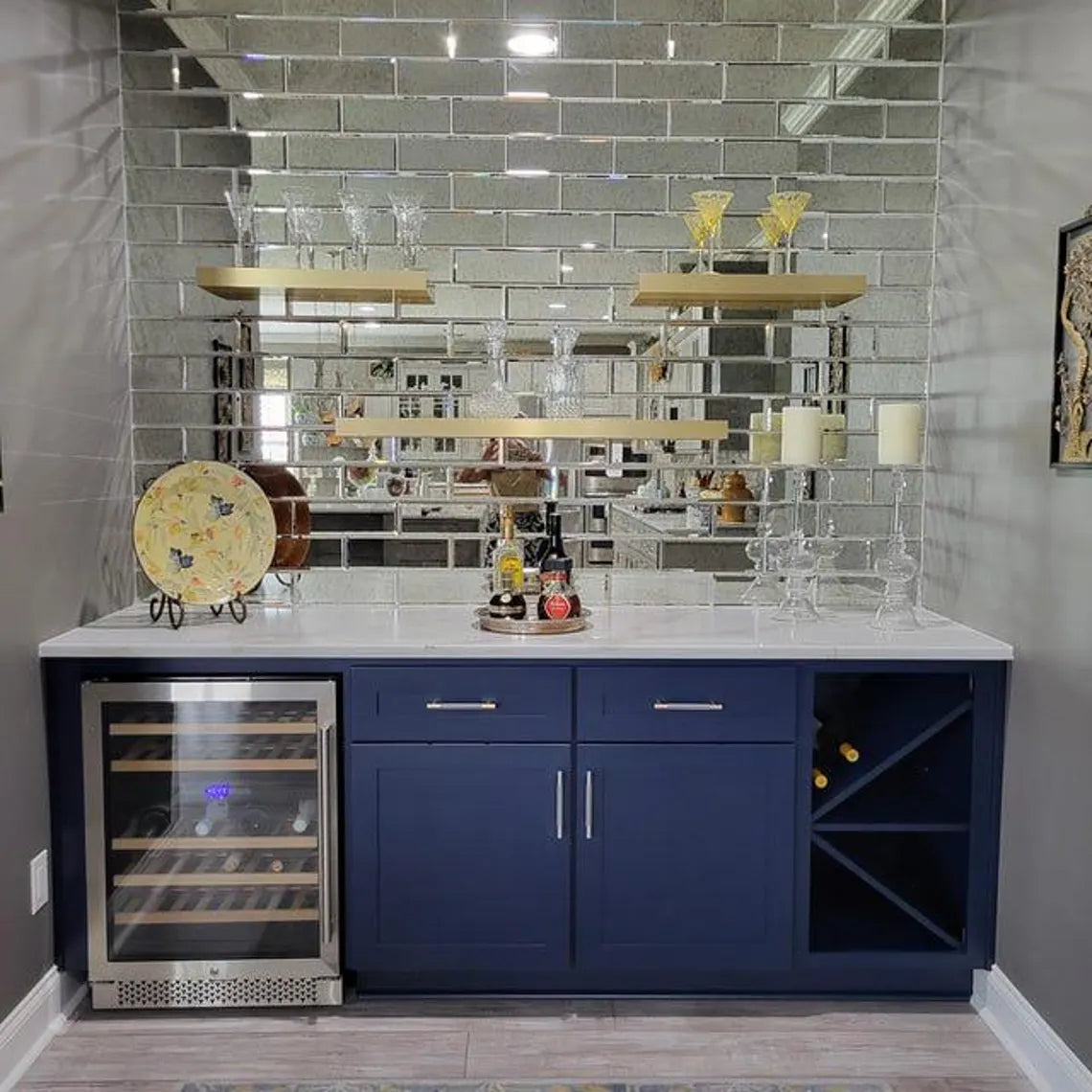 Stainless Steel Floating Shelf – Modern Kitchen Metal Shelves