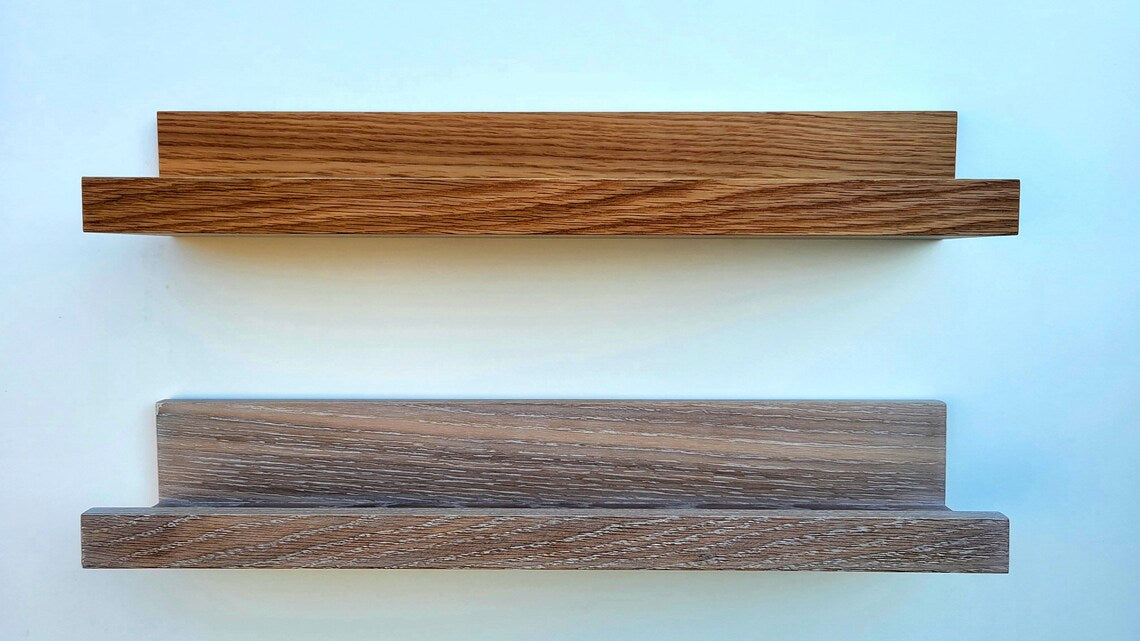 Rustic Wooden Picture Ledge Shelf