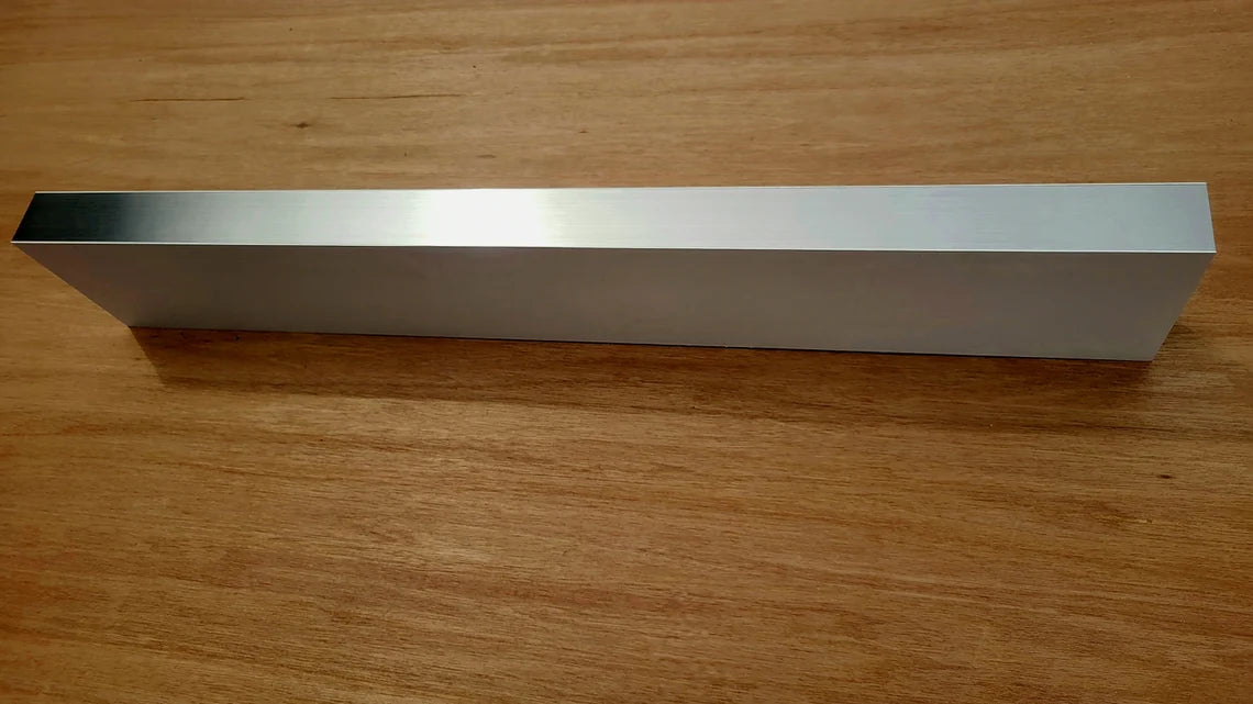 White Floating Shelf with Stainless or Brass Edges