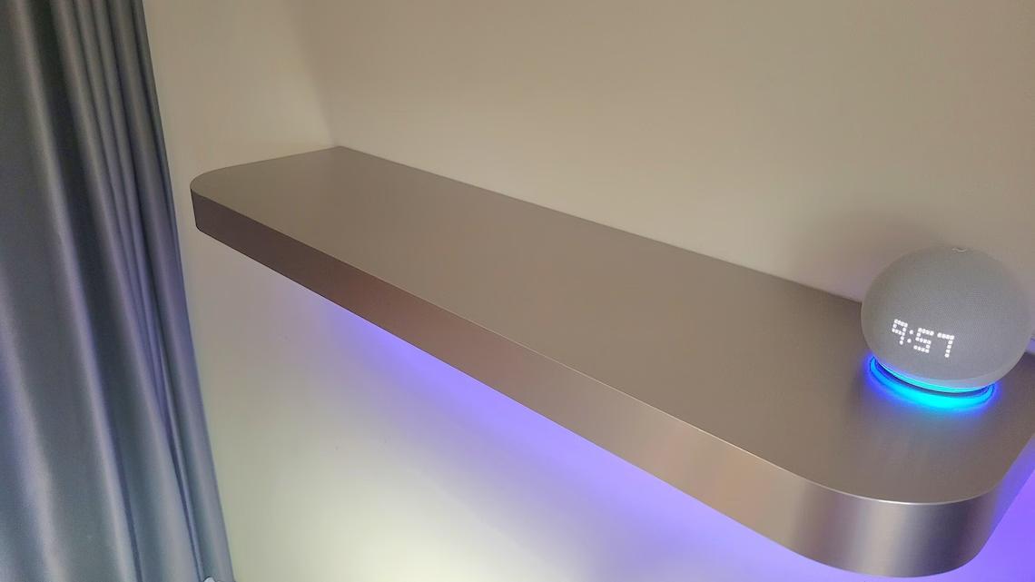 Modern Stainless Steel Bar Shelf, Rounded Corners