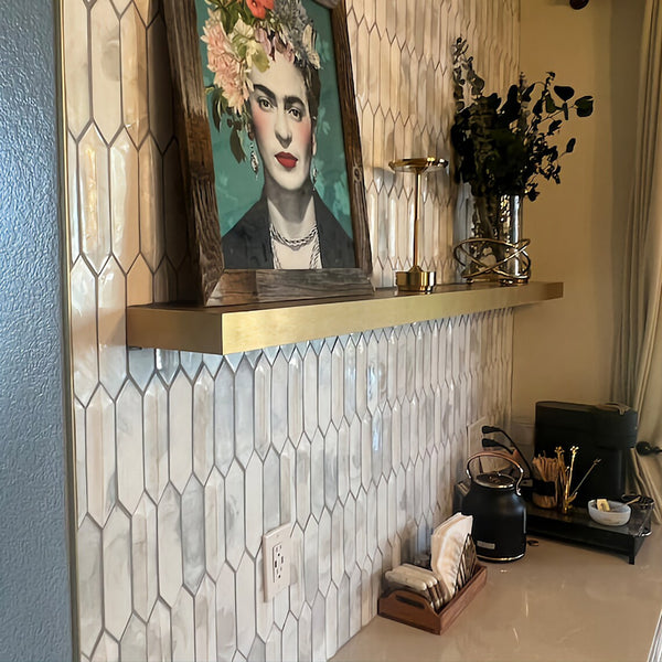 Modern Golden Laminated Floating Shelf