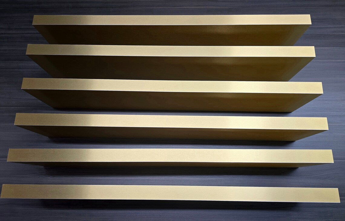 Modern Golden Laminated Floating Shelf