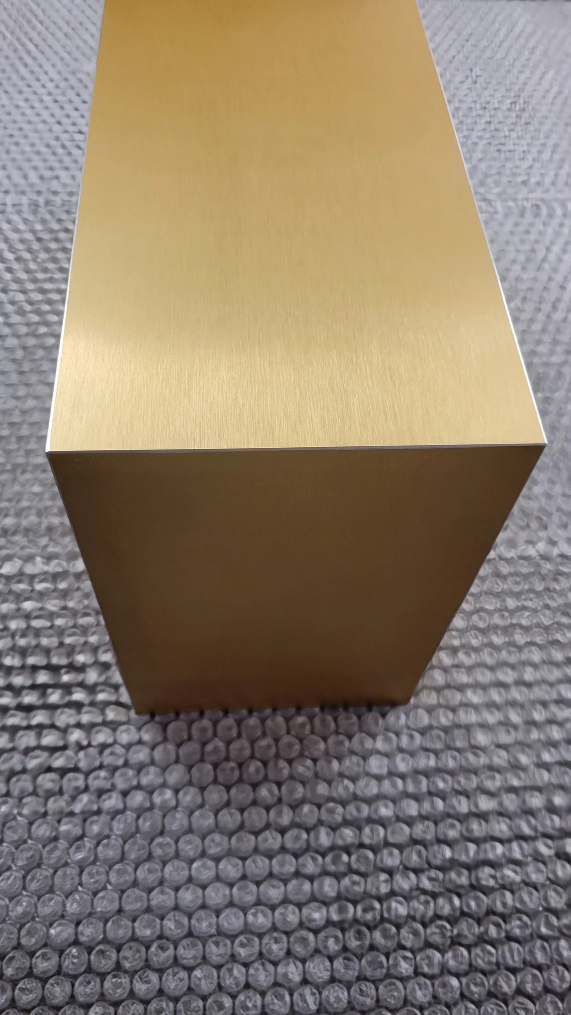 Golden Laminated Wood Floating Shelf