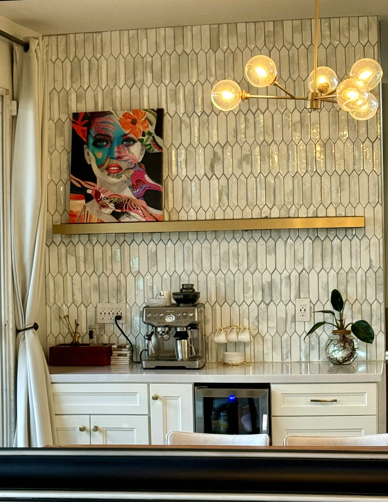 2 floating shelves Brass 39×10×2.5