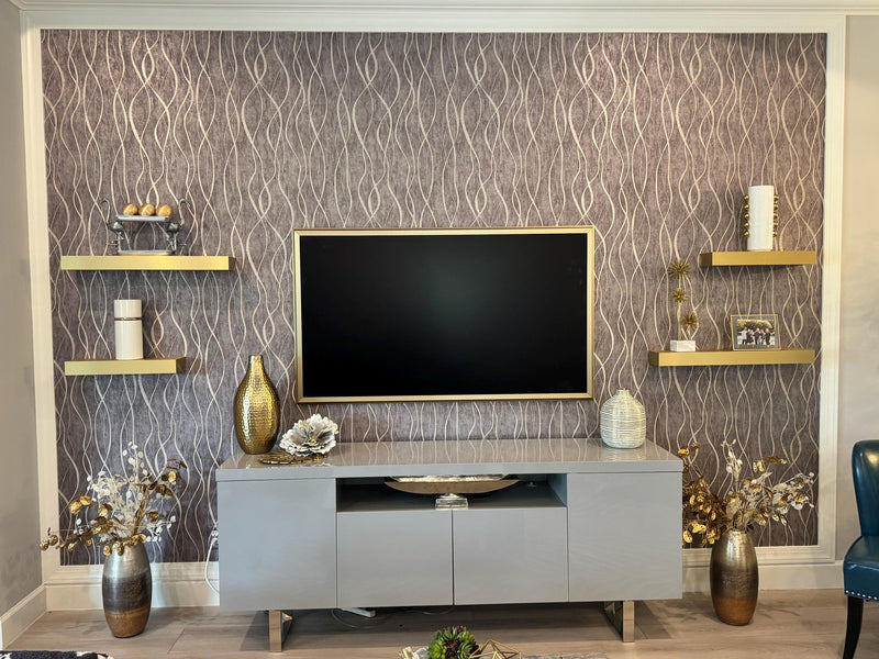 For Anna 4 brass shelves: 2 pcs: 34 1/2 × 13 3/4 × 1 1/2, 2 pcs: 34 1/2 × 10 3/4 × 1 1/2