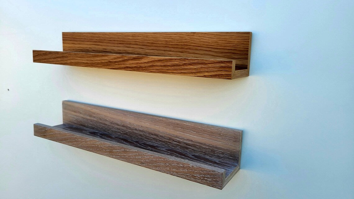 Rustic Wooden Picture Ledge Shelf
