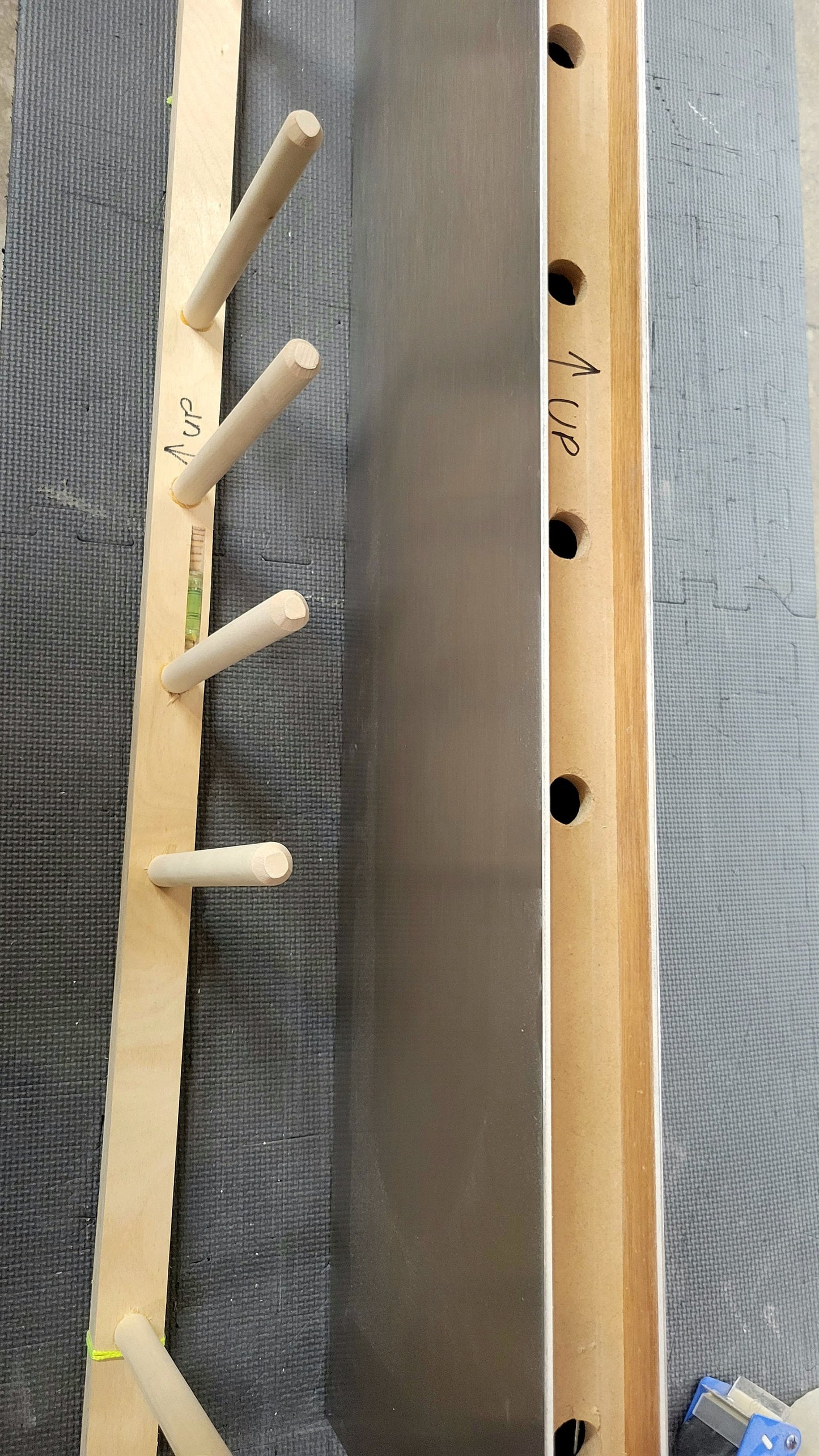 Modern Stainless Steel Floating Shelf, Hairline Finish