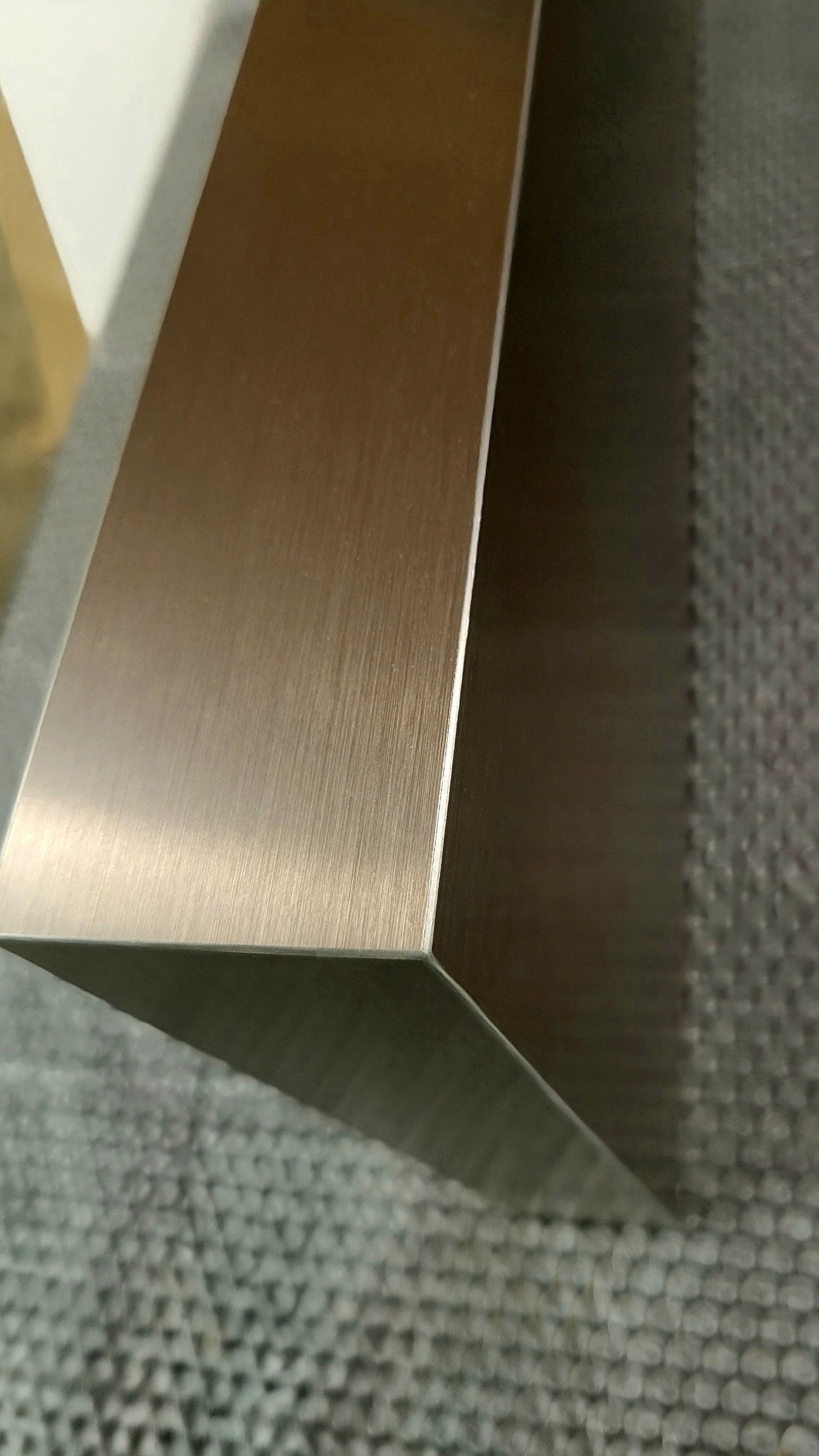 Modern Stainless Steel Floating Shelf, Hairline Finish